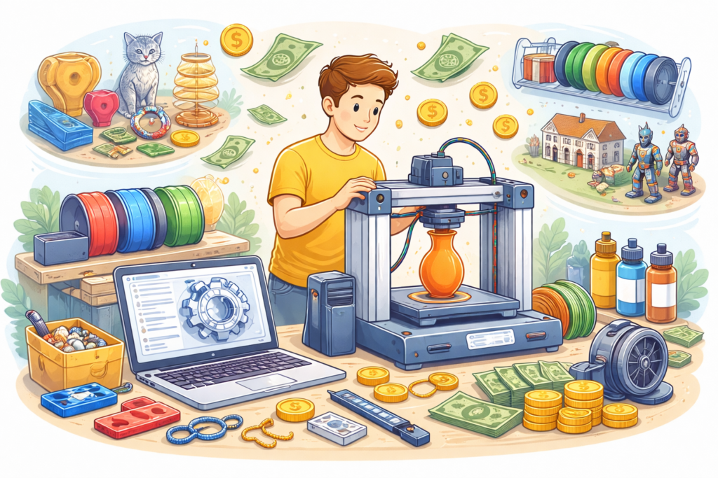 Como Ganhar Dinheiro com Impressora 3D: Ideias, Projetos, Filamentos e a Melhor Impressora 3D para Empreender