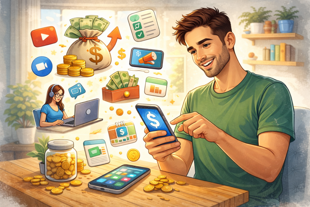 Renda Extra Pelo Celular: Como Ganhar Dinheiro Usando Apenas o Smartphone em 2026